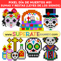 Pixel Dia de Muertos 01 - Sumas y Restas Signos